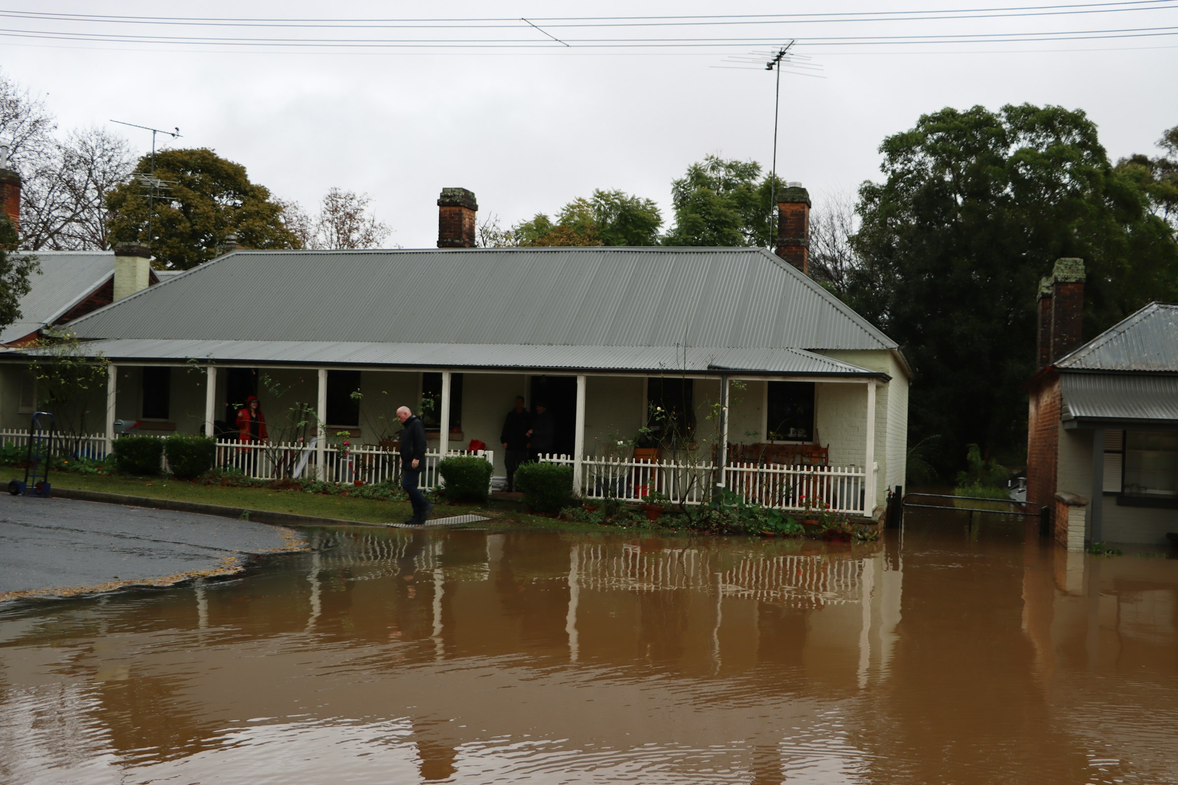 Flooded house interior